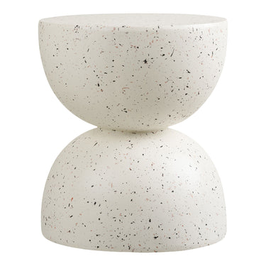 House Nordic - Bonita Sidebord Fiberclay Terrazzo Look Off White - Ø40 x 45 cm