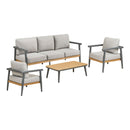 House Nordic - Comillas Loungesæt,- 3-pers. Sofa, 2 Stole, Sofabord inkl. Hynder