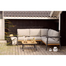 House Nordic Comillas Hjørne Loungesæt Aluminium Grå/beige- Hjørnesofa og Sofabord inkl. Hynder