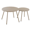 House Nordic - Nilo Loungesæt Stål,Sand - 2-pers. Sofa, 2 Stole, 2 Sofaborde inkl. Hynder