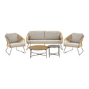 House Nordic - Novella Loungesæt, Stål, Sand, Beige, inkl. hynder