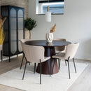 Bolton og Maceda Spisebordssæt fra House Nordic i mørkebrun, Beige - billede 2