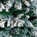 Nordic Winter - Juletræ kunstigt smalt PE/PVC m/sne, klasse A, 180 x 86 cm m/lys