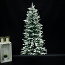 Nordic Winter - Juletræ kunstigt smalt PE/PVC m/sne, klasse A, 180 x 86 cm m/lys