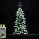 Nordic Winter - Juletræ kunstigt smalt PE/PVC m/sne, klasse A, 180 x 86 cm m/lys