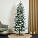 Nordic Winter - Juletræ kunstigt smalt PE/PVC m/sne, klasse A, 180 x 86 cm m/lys