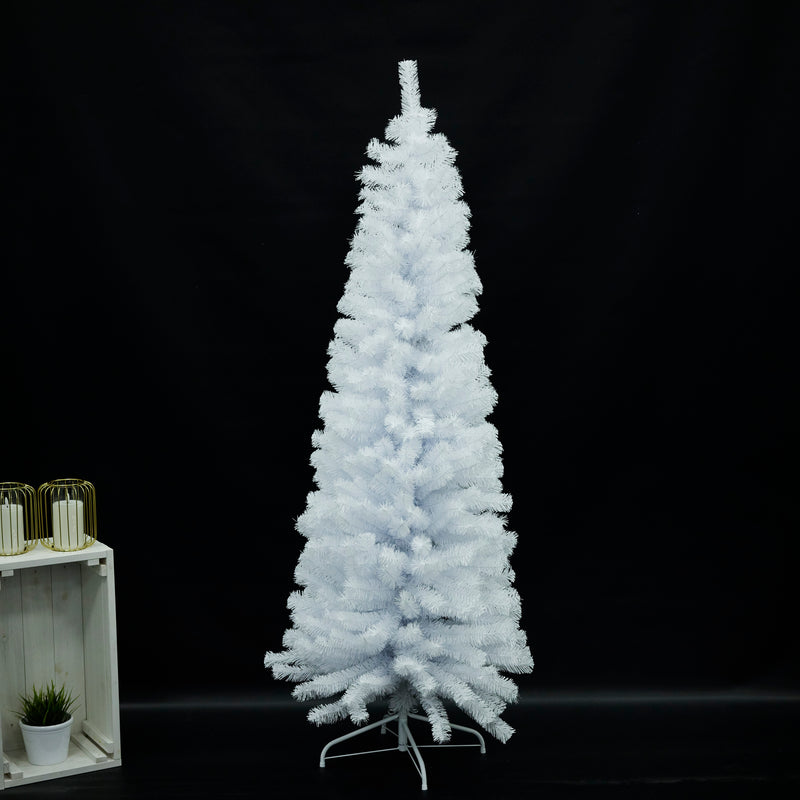 Nordic Winter - Juletræ kunstigt PVC "BLING" H180 x 68 cm. u/lys, hvid