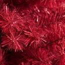 Nordic Winter - Juletræ kunstigt PVC "BLING" H180x68 cm. u/lys, mørkerød