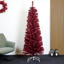 Nordic Winter - Juletræ kunstigt PVC "BLING" H180x68 cm. u/lys, mørkerød