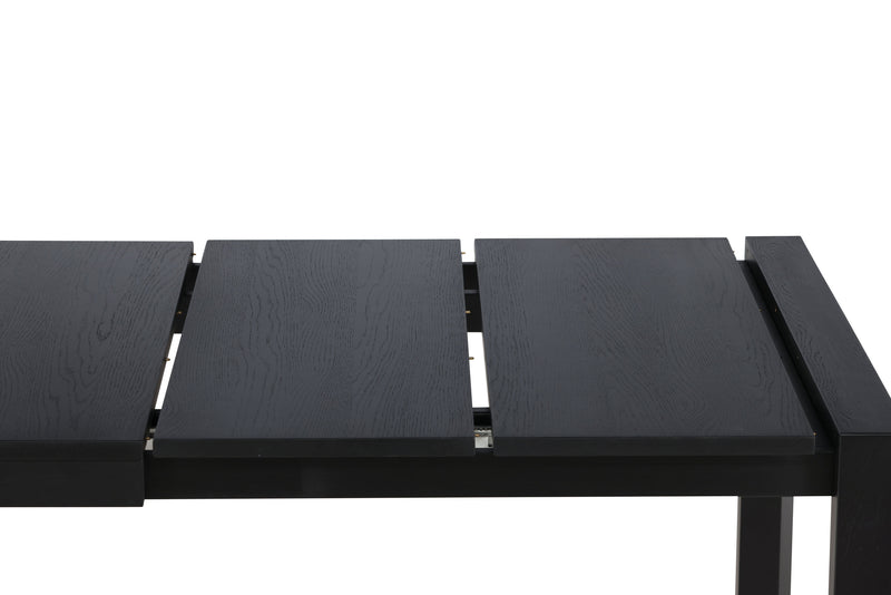 Vind - Slider – Spisebord i sortlakeret eg – 170/250×95×75 cm