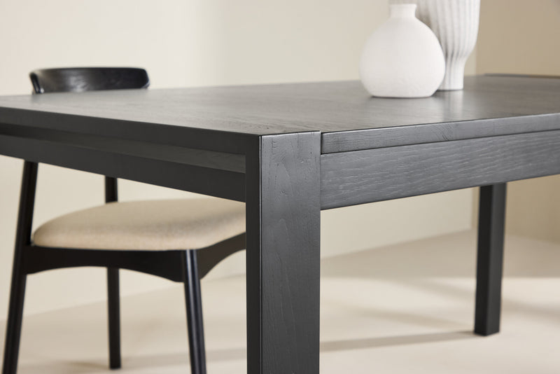 Vind - Slider – Spisebord i sortlakeret eg – 170/250×95×75 cm