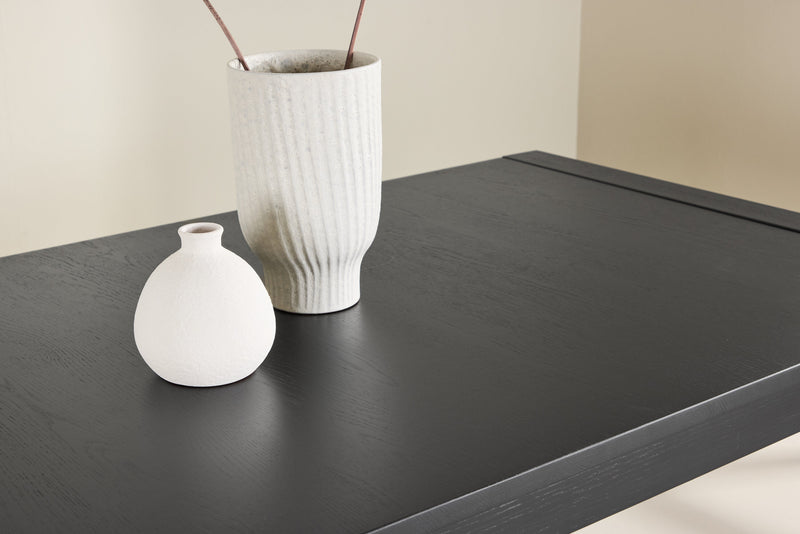 Vind - Slider – Spisebord i sortlakeret eg – 170/250×95×75 cm