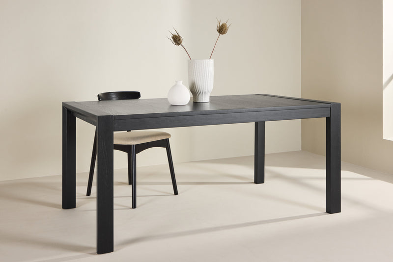 Vind - Slider – Spisebord i sortlakeret eg – 170/250×95×75 cm