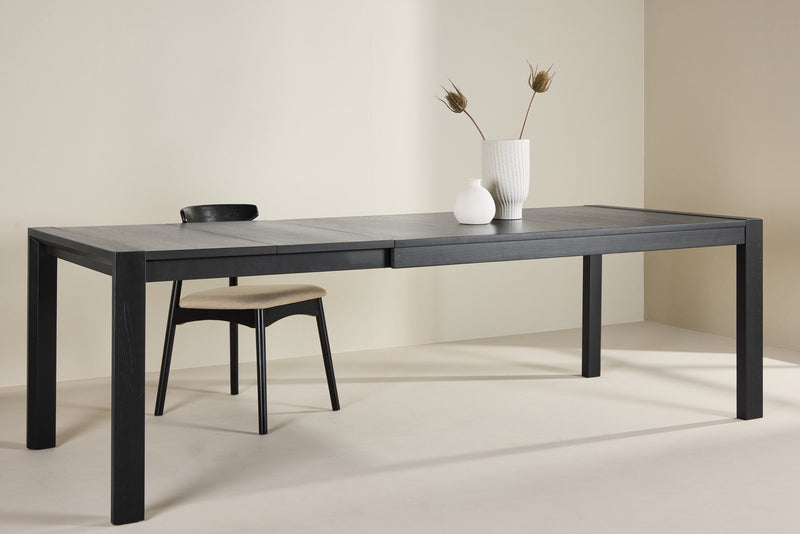 Vind - Slider – Spisebord i sortlakeret eg – 170/250×95×75 cm