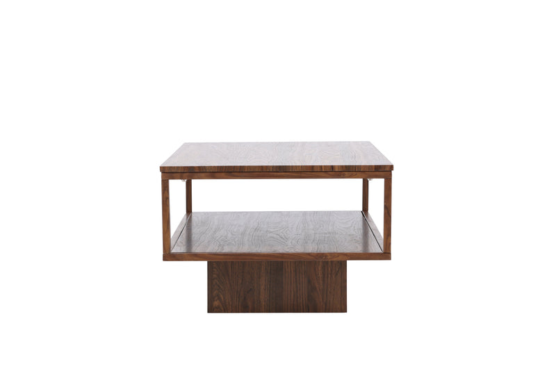 Venture Home - Maglehem – sofabord med valnød-look og stålben – 130×60×38 cm