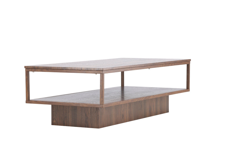 Venture Home - Maglehem – sofabord med valnød-look og stålben – 130×60×38 cm