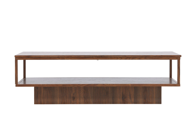 Venture Home - Maglehem – sofabord med valnød-look og stålben – 130×60×38 cm