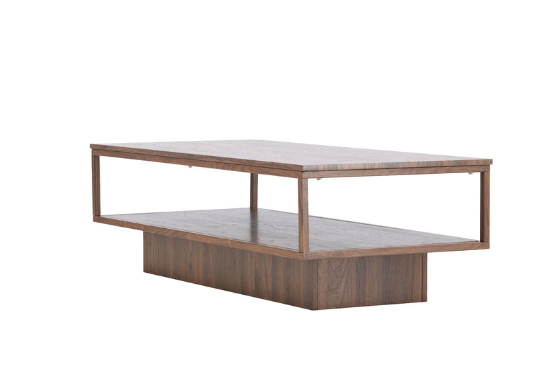 Venture Home - Maglehem – sofabord med valnød-look og stålben – 130×60×38 cm
