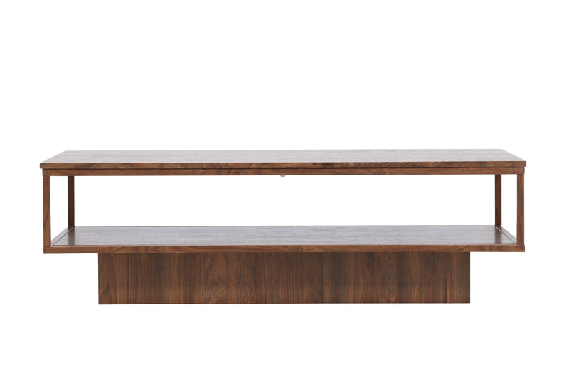 Venture Home - Maglehem – sofabord med valnød-look og stålben – 130×60×38 cm