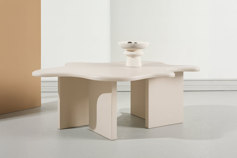 Vind - Flower Sofa bord, 115x76x40 cm - MDF Beige, FSC 100%