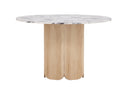 Venture Home - Tekla spisebord – natur MDF & calacatta-look – Ø120x75 cm