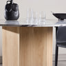 Venture Home - Tekla spisebord – natur MDF & calacatta-look – Ø120x75 cm - Bolig og Haven