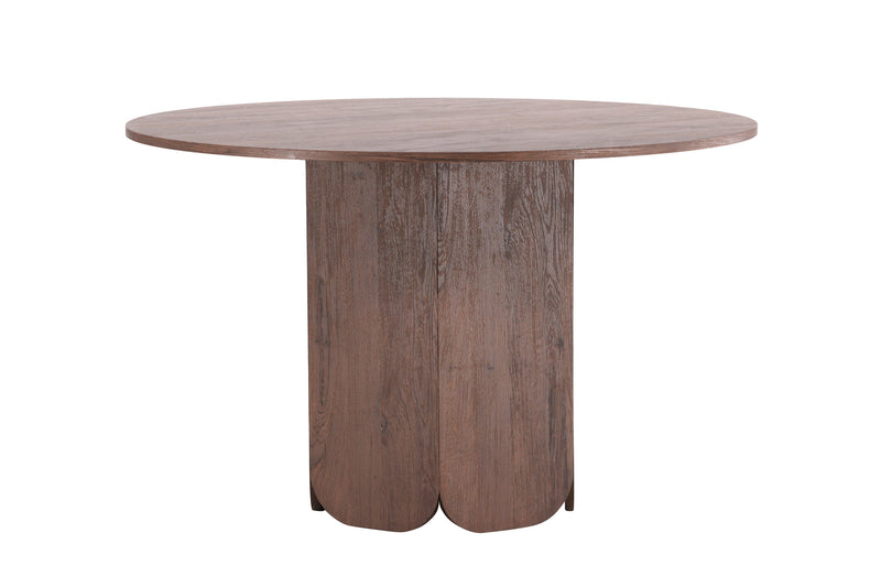 Venture Home - Tekla – rundt spisebord i mocca MDF – Ø120x75 cm