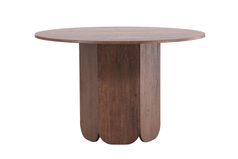 Venture Home - Tekla – rundt spisebord i mocca MDF – Ø120x75 cm