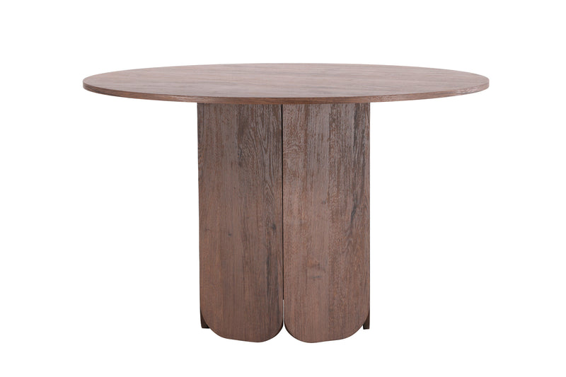 Venture Home - Tekla – rundt spisebord i mocca MDF – Ø120x75 cm