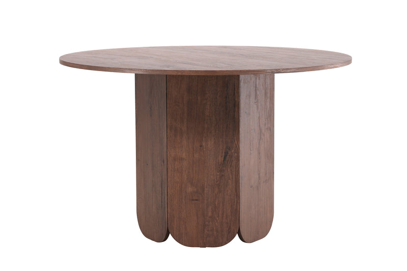 Venture Home - Tekla – rundt spisebord i mocca MDF – Ø120x75 cm