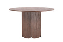 Venture Home - Tekla – rundt spisebord i mocca MDF – Ø120x75 cm