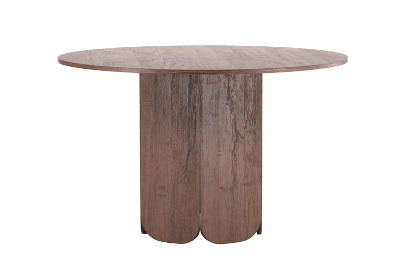 Venture Home - Tekla – rundt spisebord i mocca MDF – Ø120x75 cm