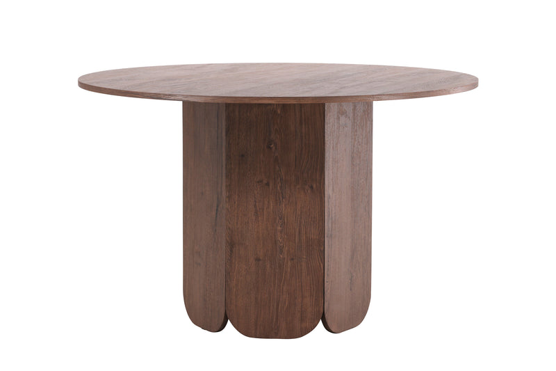 Venture Home - Tekla – rundt spisebord i mocca MDF – Ø120x75 cm