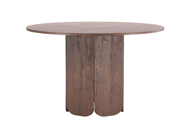 Venture Home - Tekla – rundt spisebord i mocca MDF – Ø120x75 cm