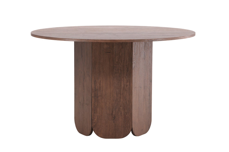 Venture Home - Tekla – rundt spisebord i mocca MDF – Ø120x75 cm