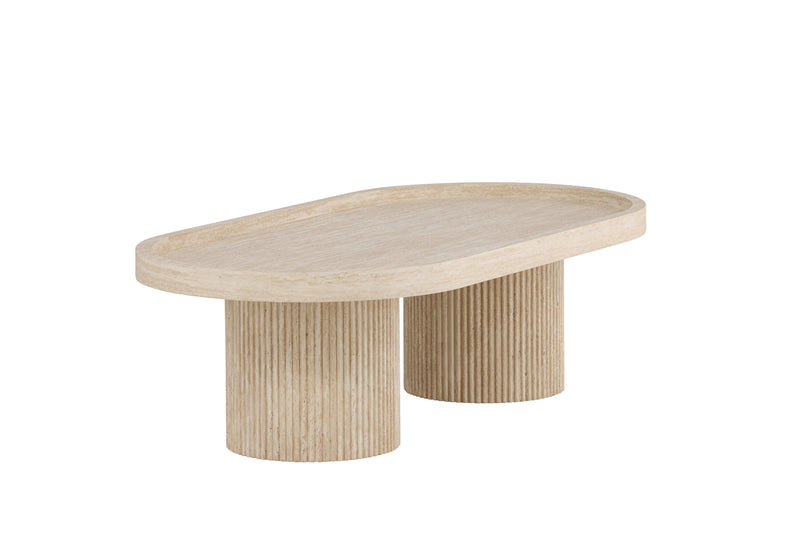 Venture Home - Krille – sofabord i travertinlook – 120×60×35 cm