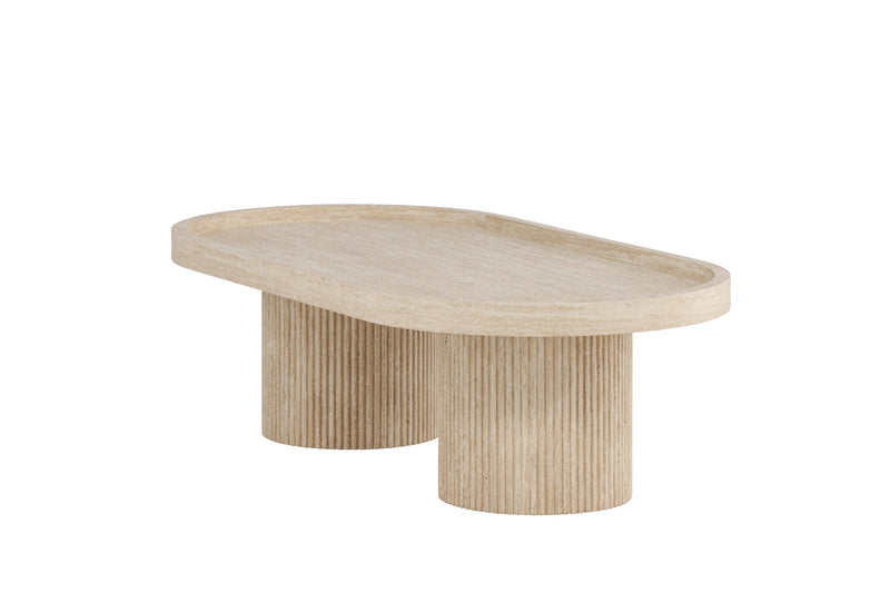 Venture Home - Krille – sofabord i travertinlook – 120×60×35 cm