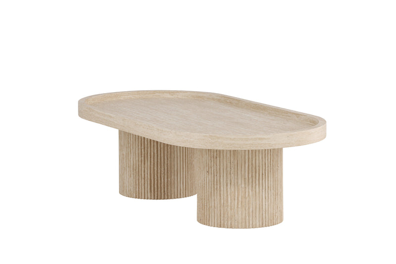 Venture Home - Krille – sofabord i travertinlook – 120×60×35 cm