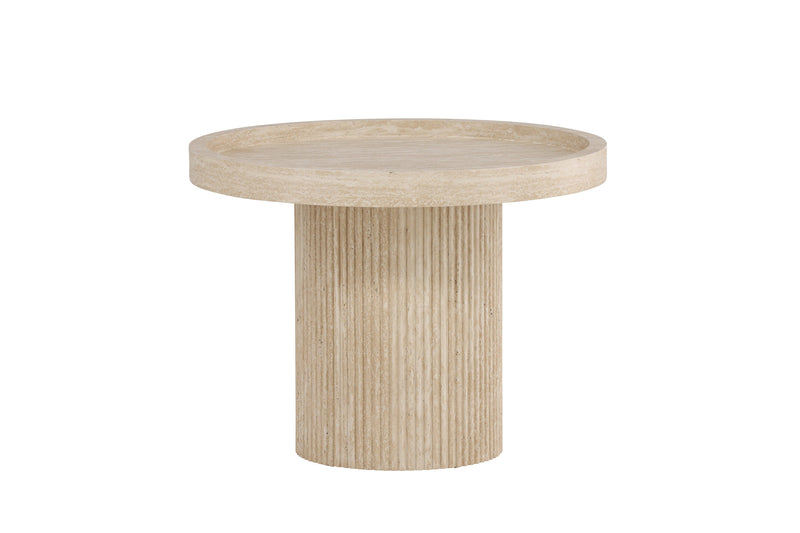 Venture Home - Krille – sidebord i travertinlook – Ø60×45 cm