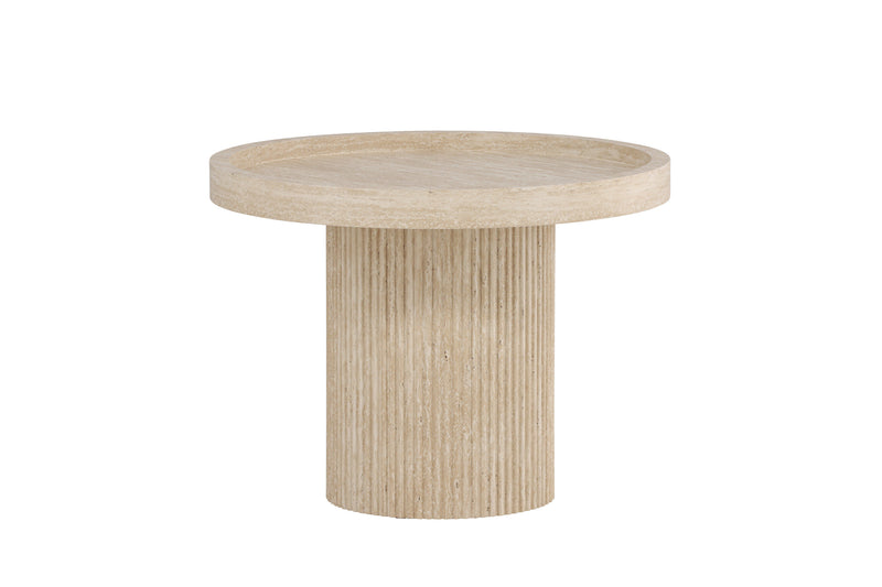 Venture Home - Krille – sidebord i travertinlook – Ø60×45 cm