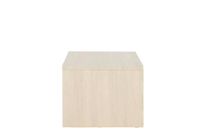 Venture Home - Telemarket – sofabord med hylde – whitewash MDF – 110×50×38 cm
