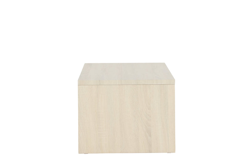 Venture Home - Telemarket – sofabord med hylde – whitewash MDF – 110×50×38 cm