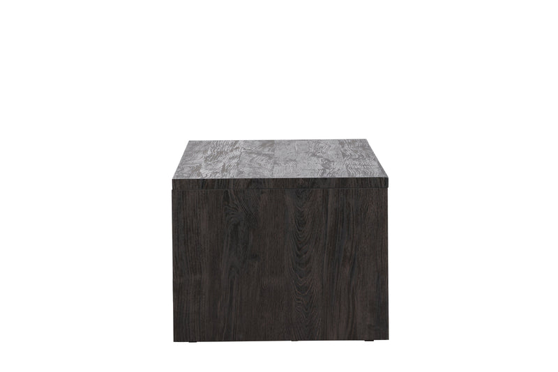 Venture Home - Telemarket – sofabord med hylde – sort struktur – 110×50×38 cm