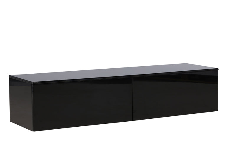 Venture Home Fristad – TV-bord med blank sort finish – 160×45×35 cm