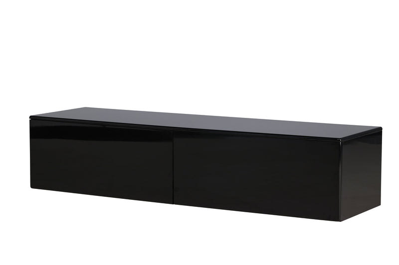 Venture Home Fristad – TV-bord med blank sort finish – 160×45×35 cm
