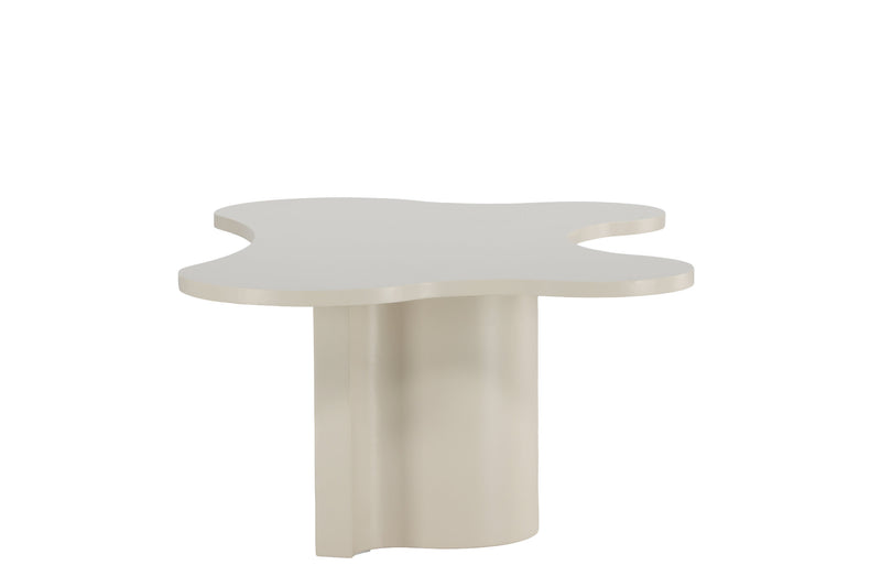 Venture Home - Flow – sofabord med organisk form – beige MDF med PU-lak – 120×80×45cm