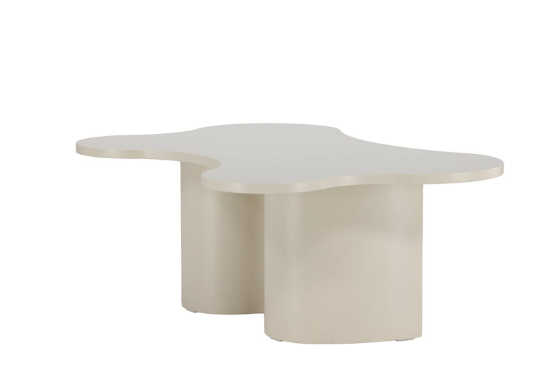 Venture Home - Flow – sofabord med organisk form – beige MDF med PU-lak – 120×80×45cm