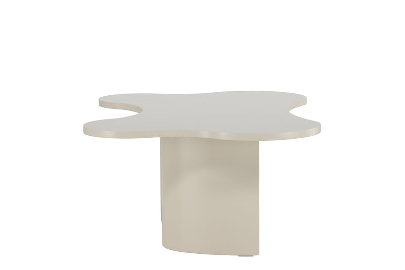 Venture Home - Flow – sofabord med organisk form – beige MDF med PU-lak – 120×80×45cm