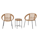 Bloomingville - Dudine Lounge Sæt, Polyrattan, Natur, 3 dele