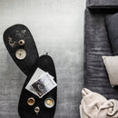 TRIANGLE SIDETABLE METAL BLACK NICKEL - SET OF 2